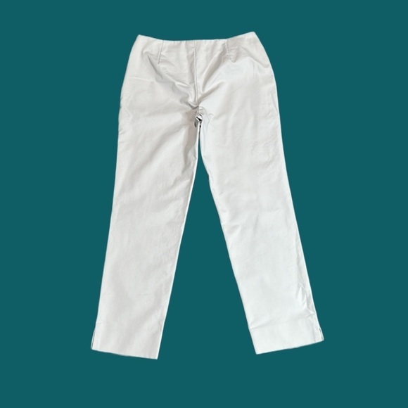 LAFAYETTE 148 BLEECKER TROUSER CROPPED PANTS IN IVORY WOMEN’S Size 0 - Picture 8 of 14